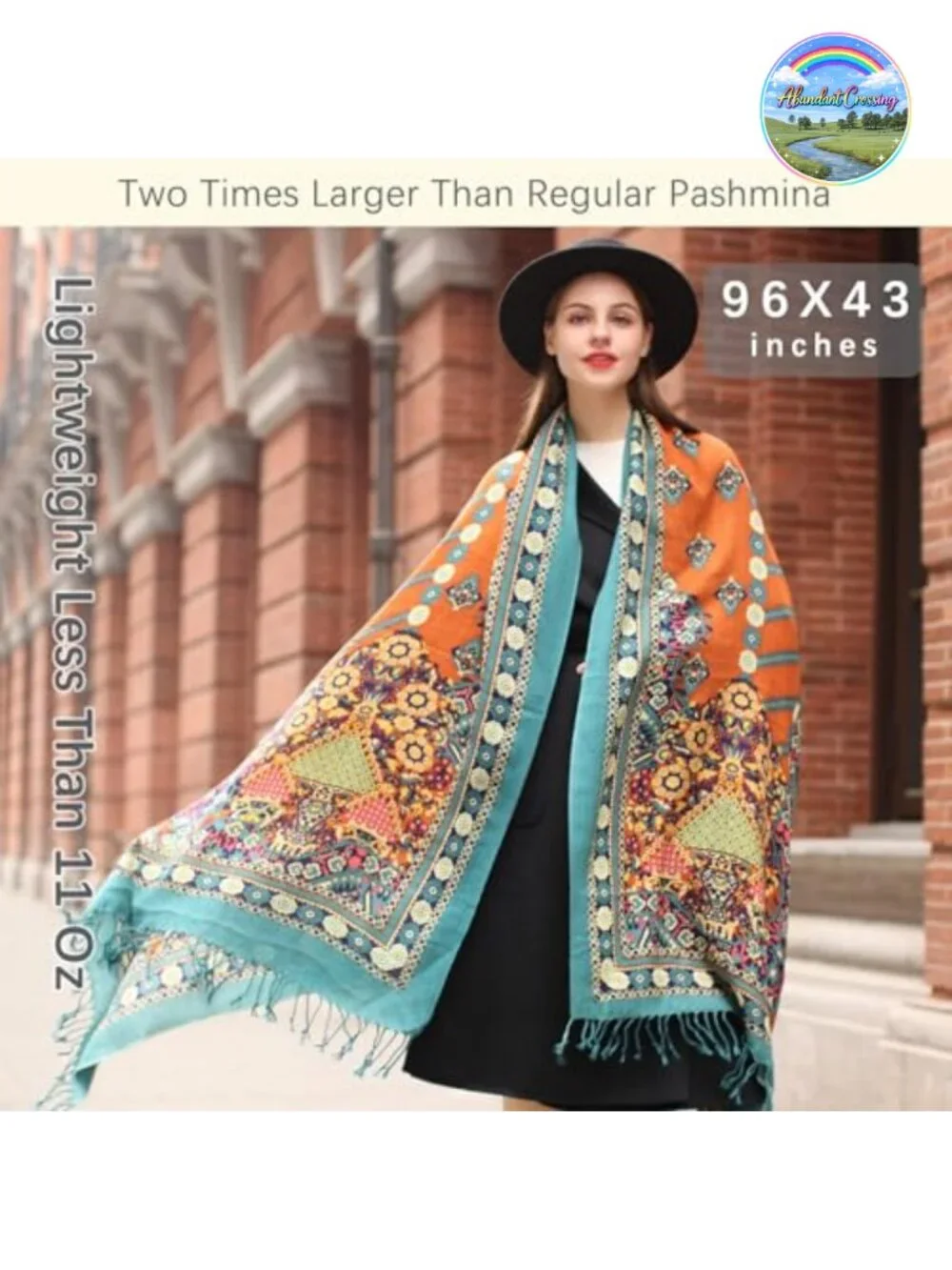 100% Merino Wool Extra Large Pashmina Shawl, Oversized Wrap with Handmade